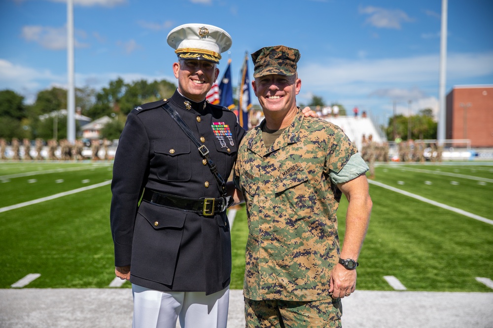 6th Marine Corps District Marines attend Citadel Bulldogs football game