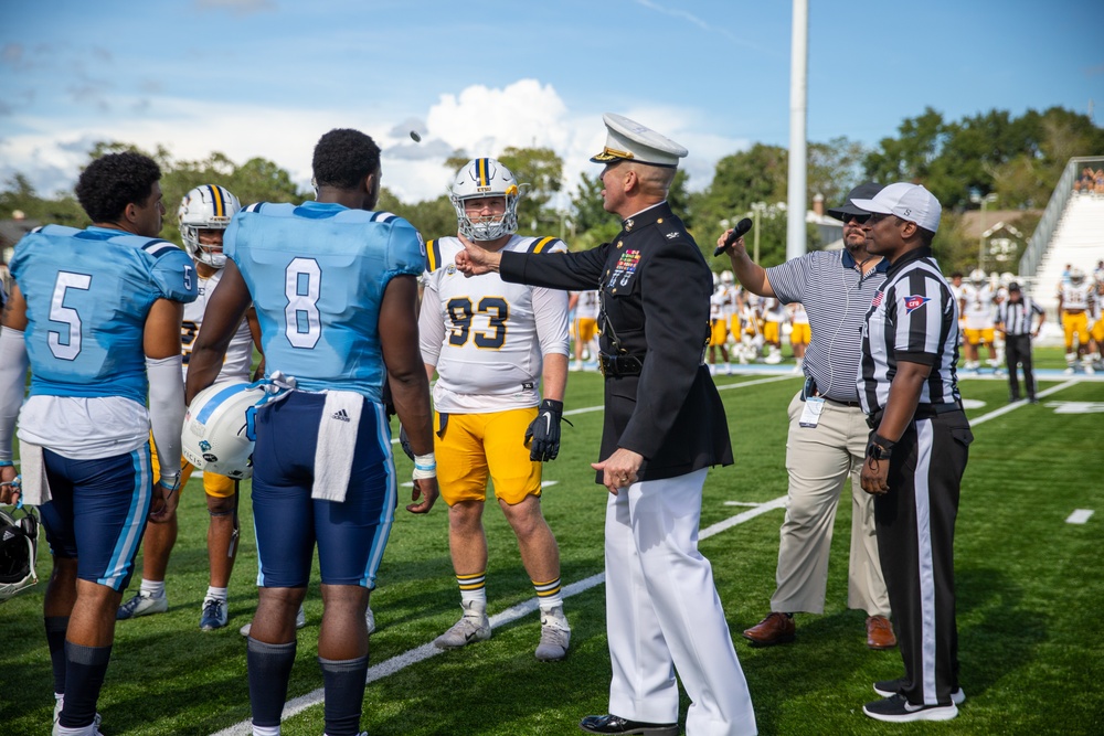 6th Marine Corps District Marines attend Citadel Bulldogs football game