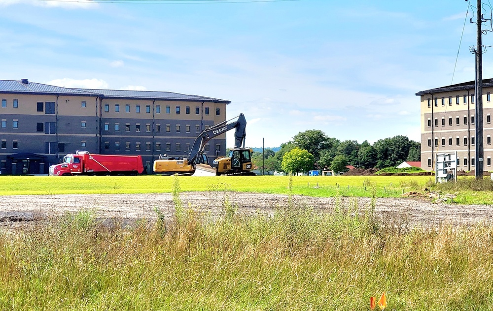 Final exterior grading takes place at fiscal year 2020-funded barracks project at Fort McCoy