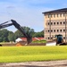 Final exterior grading takes place at fiscal year 2020-funded barracks project at Fort McCoy