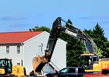 Final exterior grading takes place at fiscal year 2020-funded barracks project at Fort McCoy
