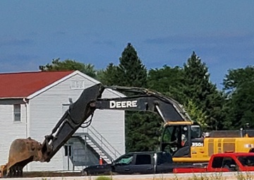 Final exterior grading takes place at fiscal year 2020-funded barracks project at Fort McCoy