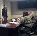 Drill Sergeant Levi Miller, Drill Sergeant of the Year for Army Training Center Fort Jackson recites the U.S. Army Drill Sergeant Creed.