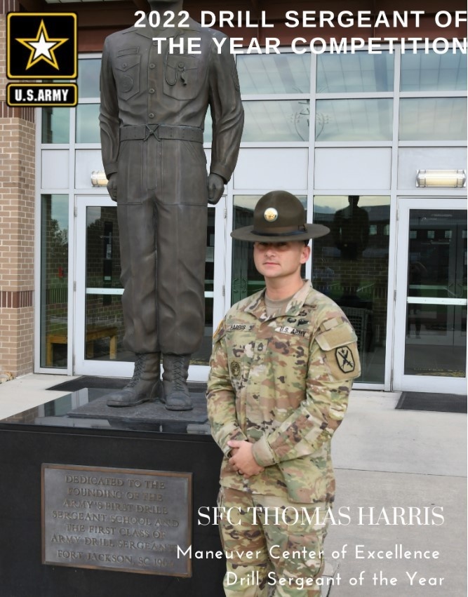 Maneuver Center of Excellence 2022 Drill Sergeant of the Year SFC Thomas Harris