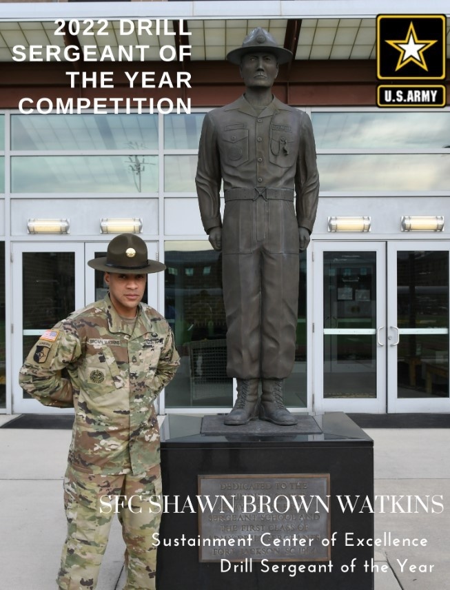 Sustainment Center of Excellence 2022 Drill Sergeant of the Year SFC Shawn Brown Watkins