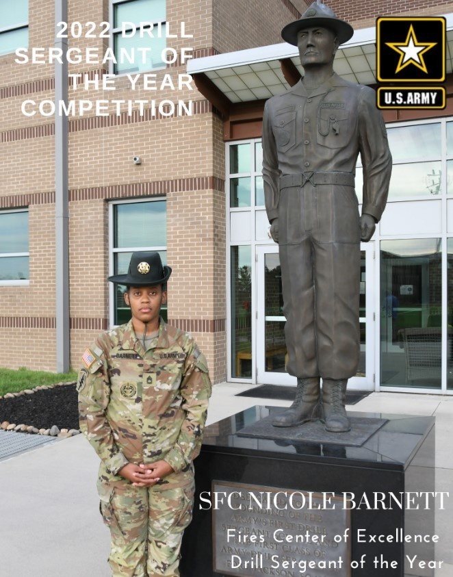 Fires Center of Excellence 2022 Drill Sergeant of the Year SFC Nicole Barnett