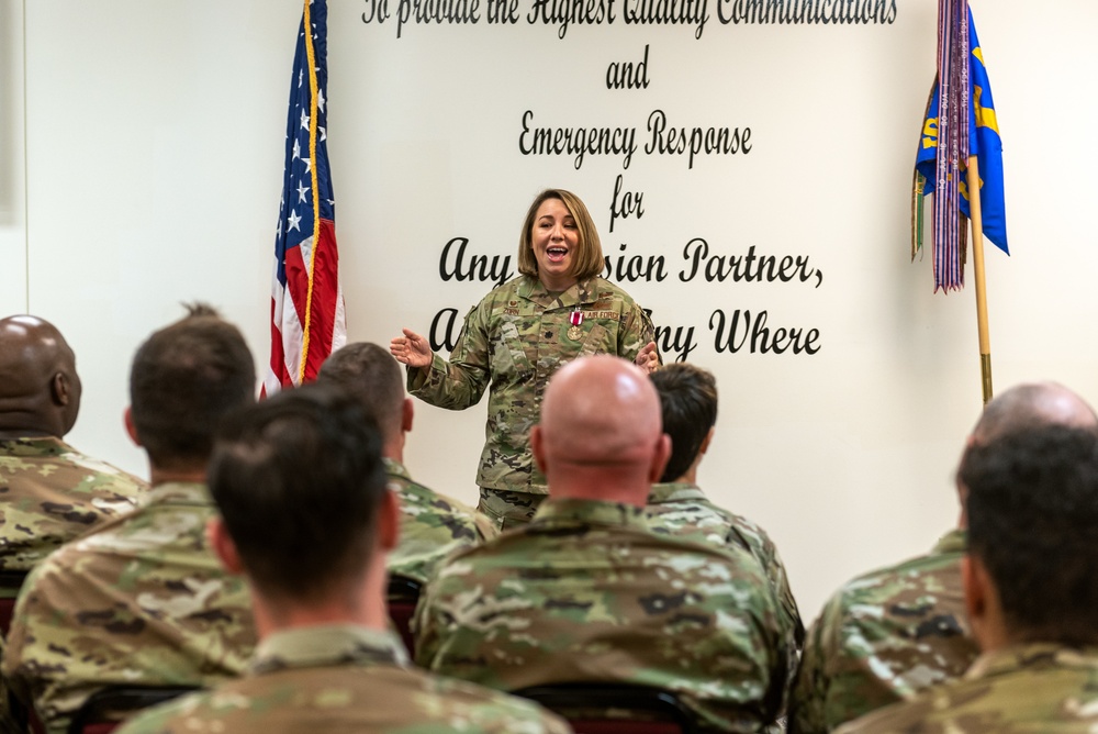 Lt. Col. Bridget Zorn assumes command of the 264th Combat Communications Squadron Sept. 11, 2022