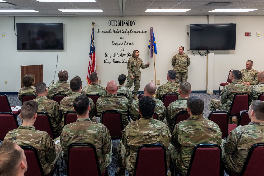 Lt. Col. Bridget Zorn assumes command of the 264th Combat Communications Squadron Sept. 11, 2022