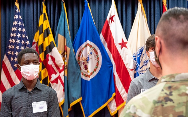 MEPS Enlistment ceremony