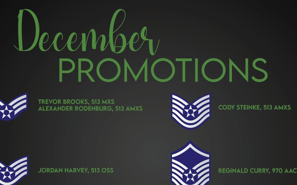 513th ACG December Enlisted Promotions