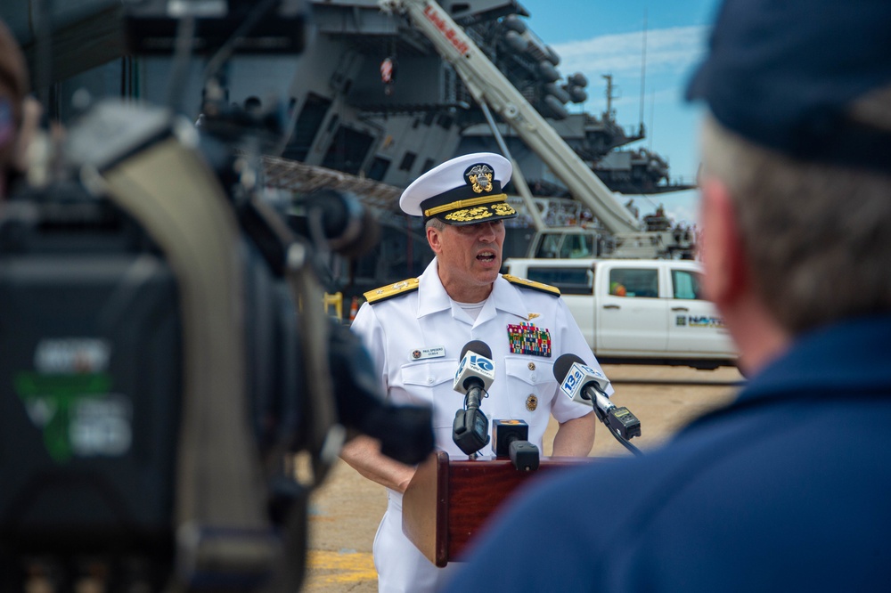 Truman returns to Naval Station Norfolk after a regularly scheduled deployment in the U.S. 6th Fleet areas of operations in support of theater security cooperation efforts and to defend U.S., allied and partner interests, Sep. 12, 2022.