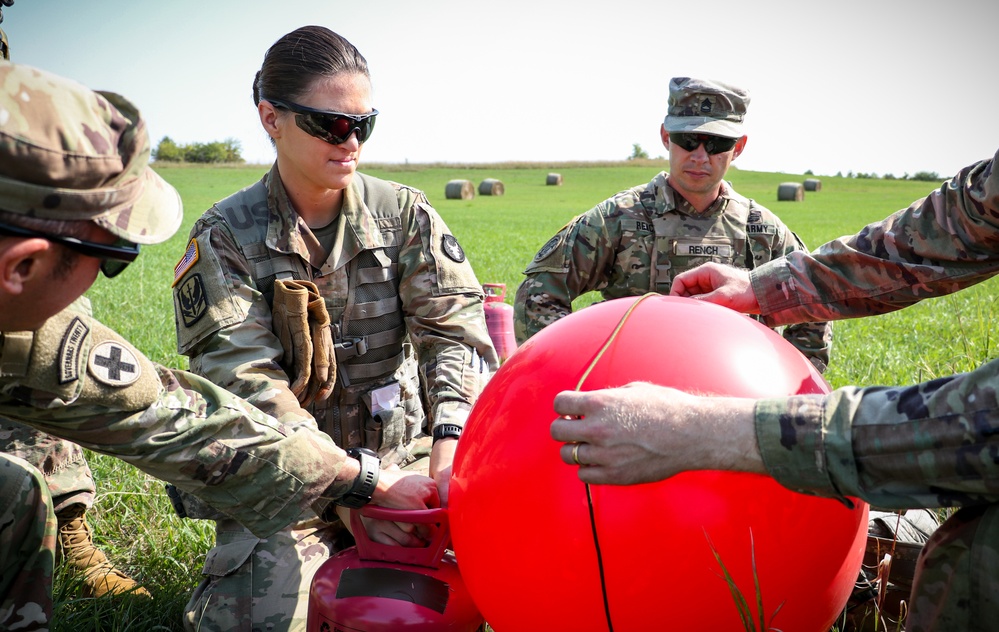 U.S. Soldiers conduct air drop, sling load operations during Pathfinder course at Camp Dodge