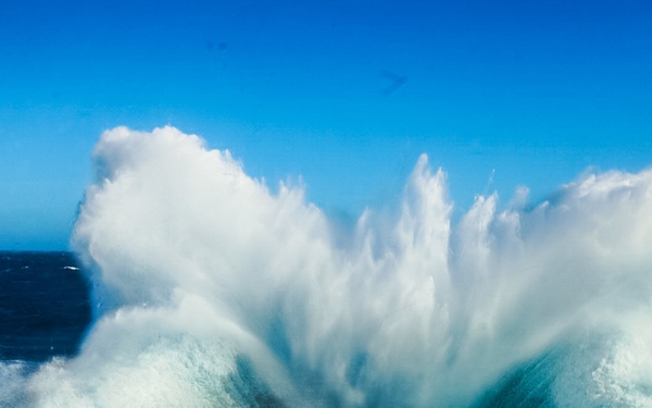 Coast Guard Cutter Stratton underway in the Pacific Ocean
