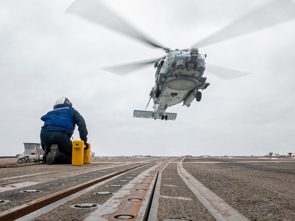 USS Delbert D. Black Conducts Flight Operations