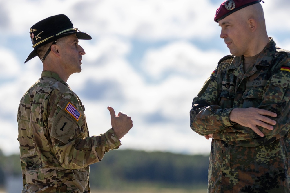 LTC Monroe Providing instruction to NATO representative