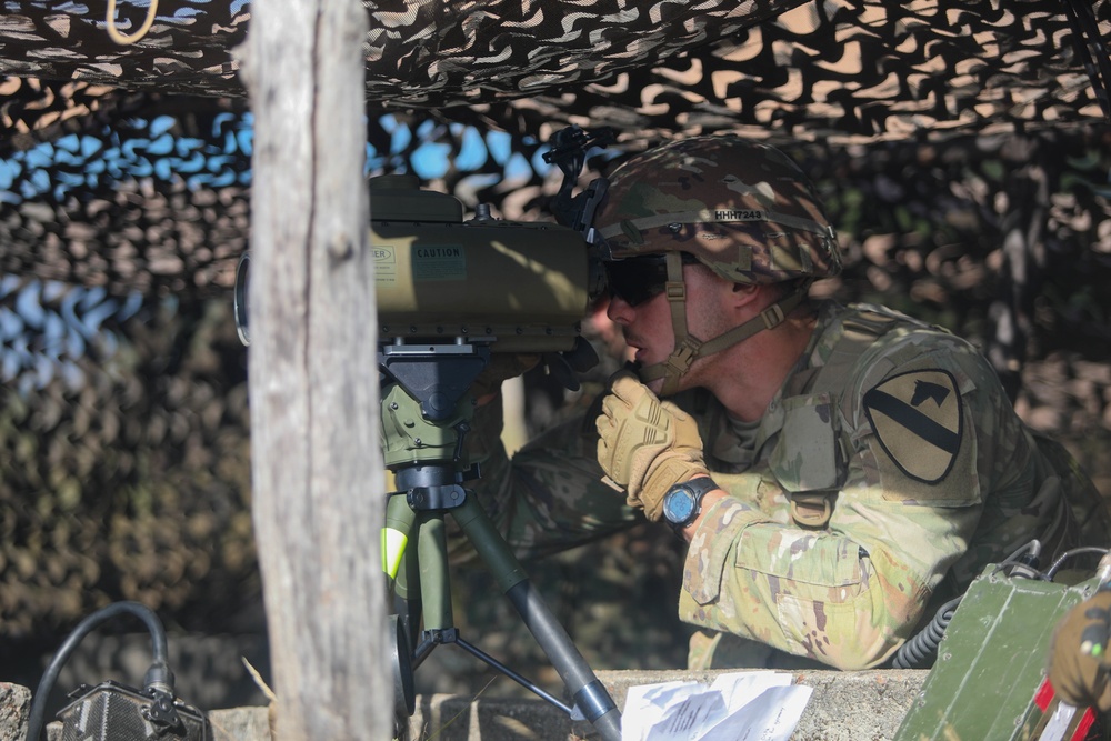 GREYWOLF Troopers Observe M109 Paladin Rounds Impact During Training