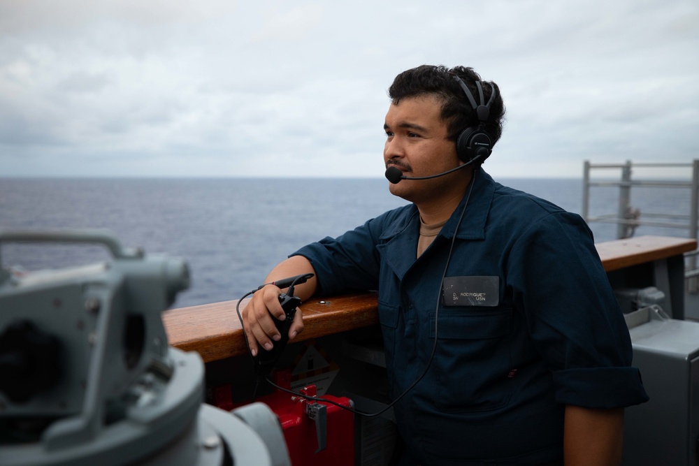 USS Normandy Conducts Gunnery Demo