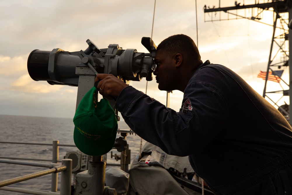 USS Normandy Conducts Gunnery Demo