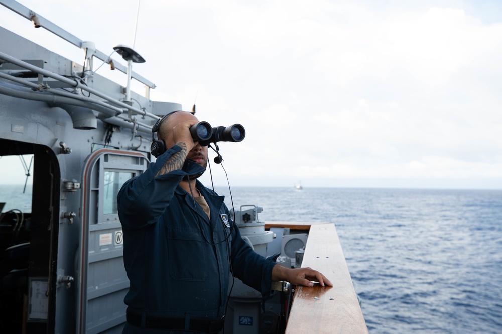 USS Normandy Conducts Gunnery Demo