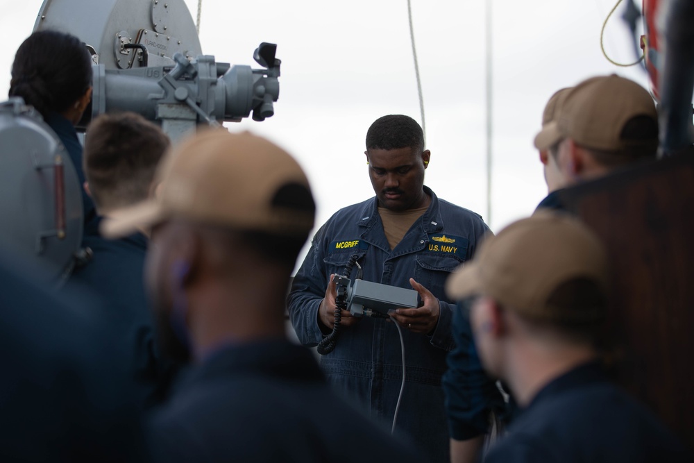 USS Normandy Conducts Gunnery Demo