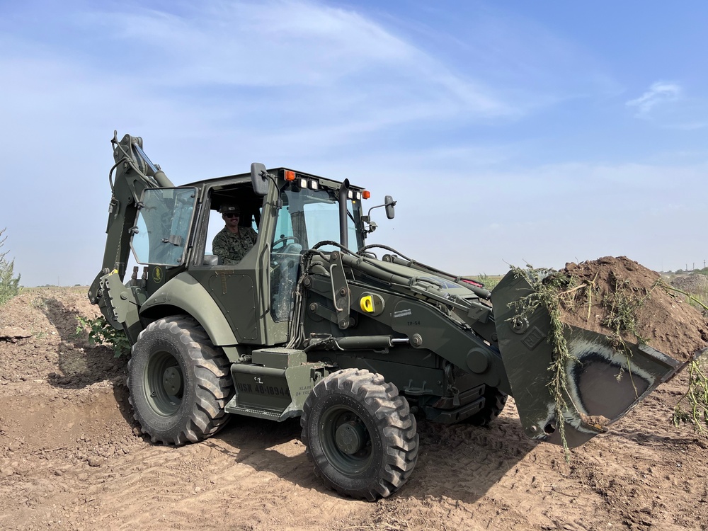 NMCB-11 Detail Romania Builds a Berm in Mangalia