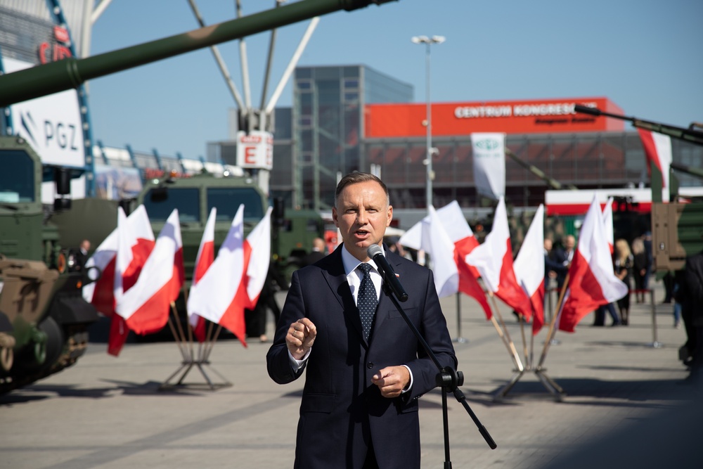 Polish President Andrzej Duda Visits MSPO 2022 Tradeshow