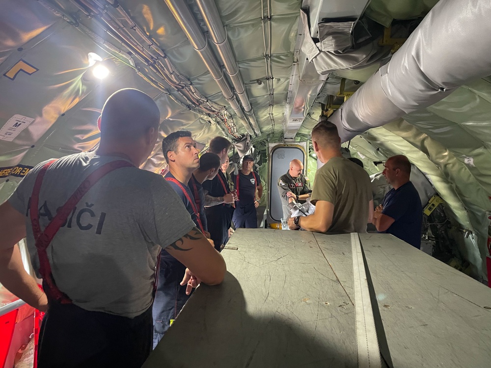 Czech Firefighters get tour on KC-135