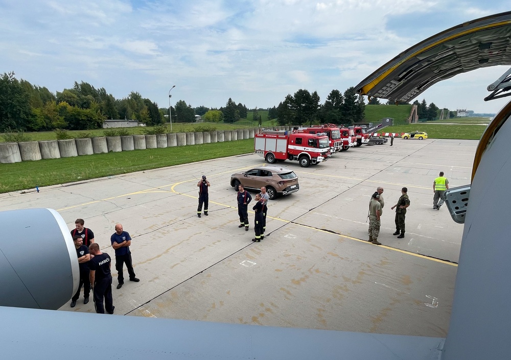 Czech Firefighters get tour on KC-135
