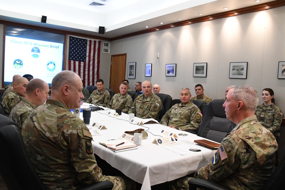 Lt. Gen. Stephen N. Whiting, Space Operations Command Commander visits Clear Space Force Station Airmen and Guardians