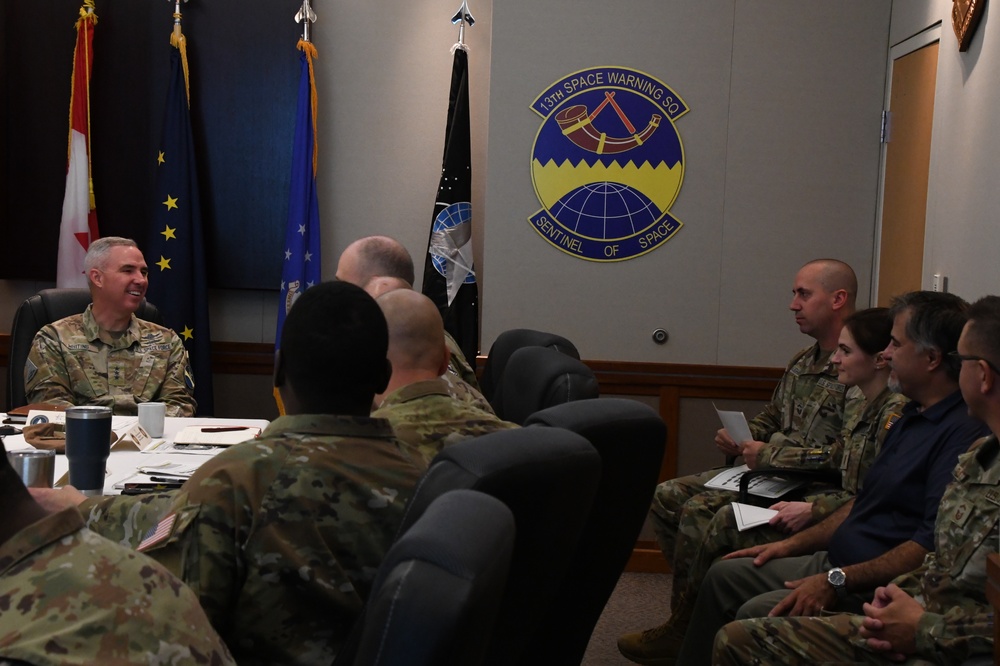 Lt. Gen. Stephen N. Whiting, Space Operations Command Commander visits Clear Space Force Station Airmen and Guardians