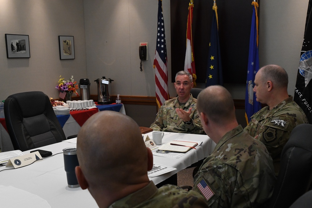 Lt. Gen. Stephen N. Whiting, Space Operations Command Commander visits Clear Space Force Station Airmen and Guardians