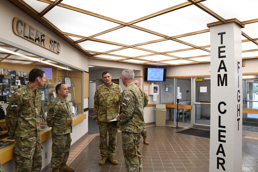 Lt. Gen. Stephen N. Whiting, Space Operations Command Commander visits Clear Space Force Station Airmen and Guardians