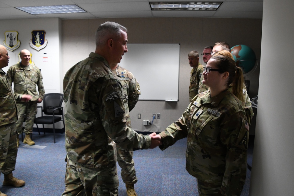 Lt. Gen. Stephen N. Whiting, Space Operations Command Commander visits Clear Space Force Station Airmen and Guardians