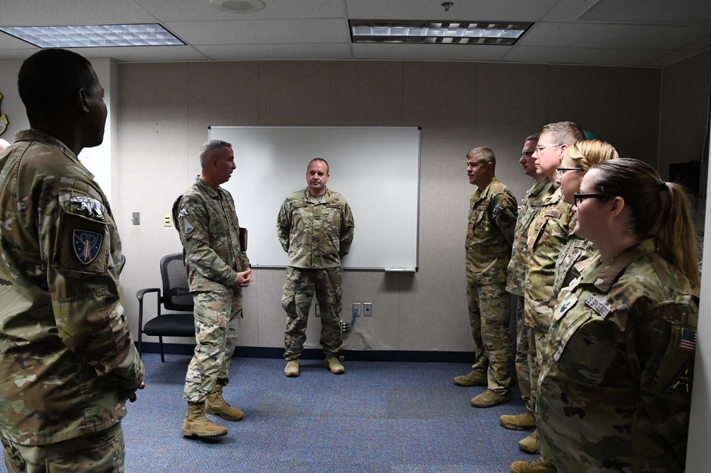 Lt. Gen. Stephen N. Whiting, Space Operations Command Commander visits Clear Space Force Station Airmen and Guardians