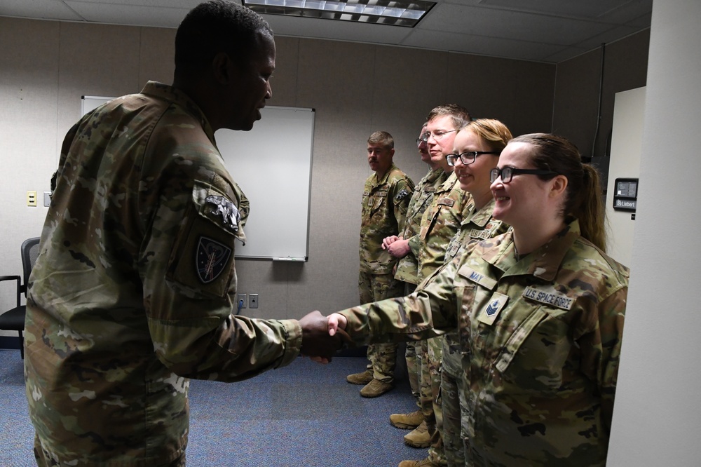 Lt. Gen. Stephen N. Whiting, Space Operations Command Commander visits Clear Space Force Station Airmen and Guardians