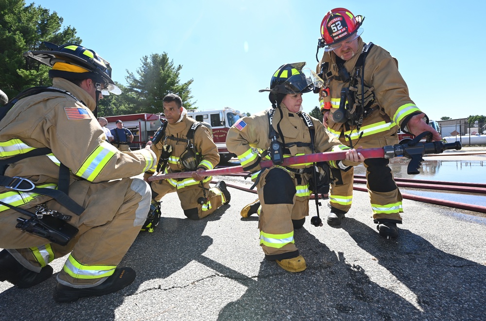 ABG leadership train with Hanscom Fire Dept.