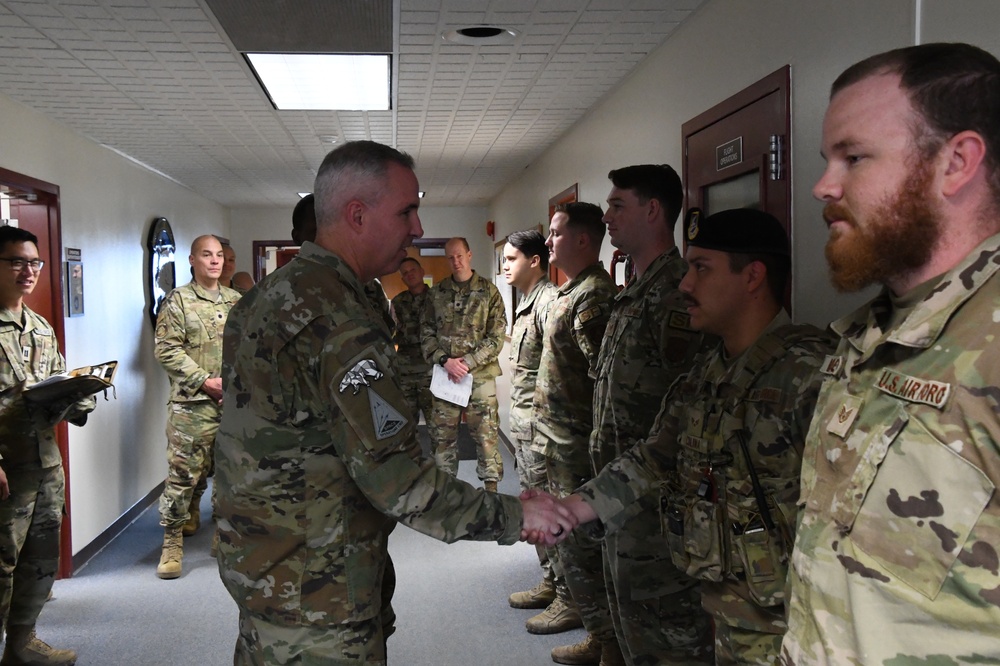 Lt. Gen. Stephen N. Whiting, Space Operations Command Commander visits Clear Space Force Station Airmen and Guardians