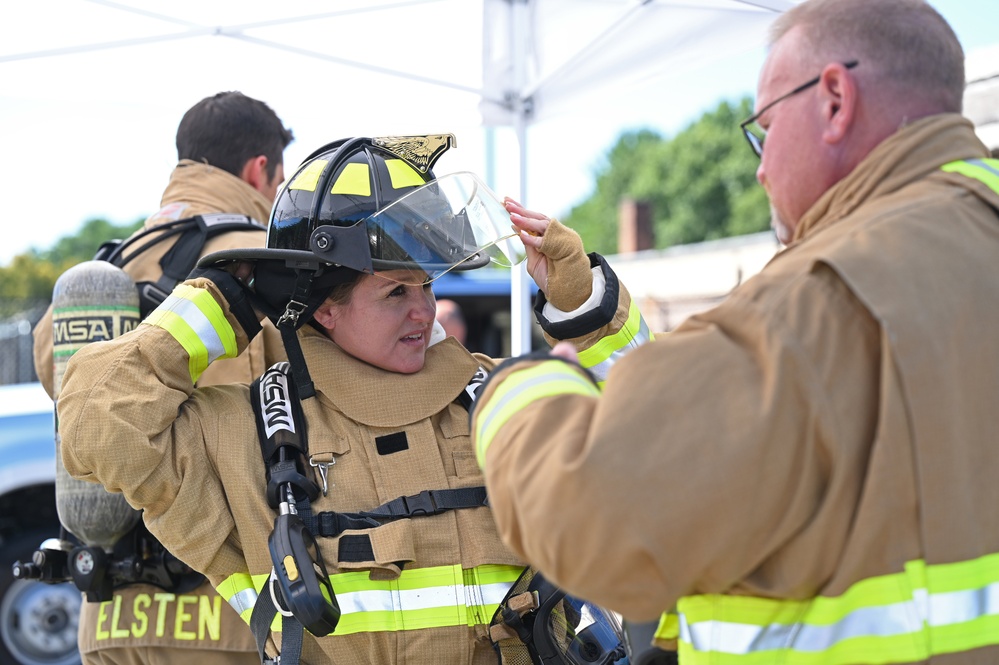 ABG leadership train with Hanscom Fire Dept.