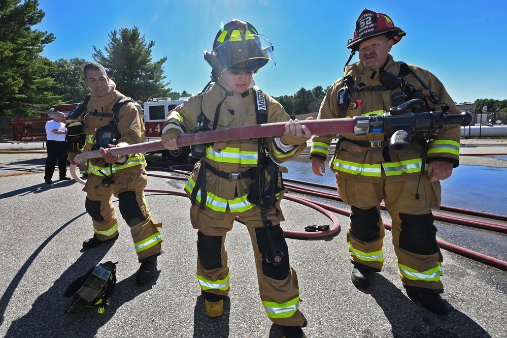 ABG leadership train with Hanscom Fire Dept.