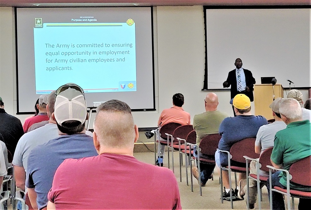 Installation Management Command-Readiness trainers deliver EEO training to Fort McCoy personnel