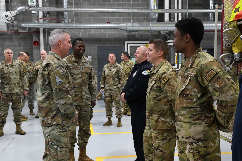 Lt. Gen. Stephen N. Whiting, Space Operations Command Commander visits Clear Space Force Station Airmen and Guardians