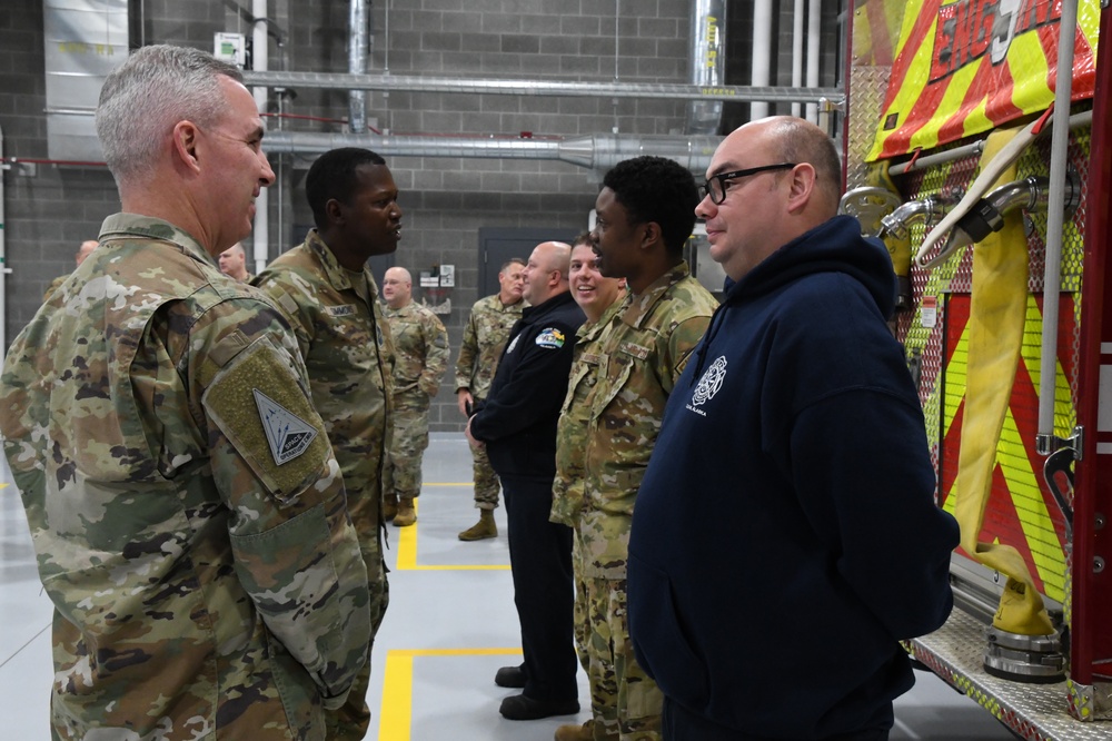 Lt. Gen. Stephen N. Whiting, Space Operations Command Commander visits Clear Space Force Station Airmen and Guardians