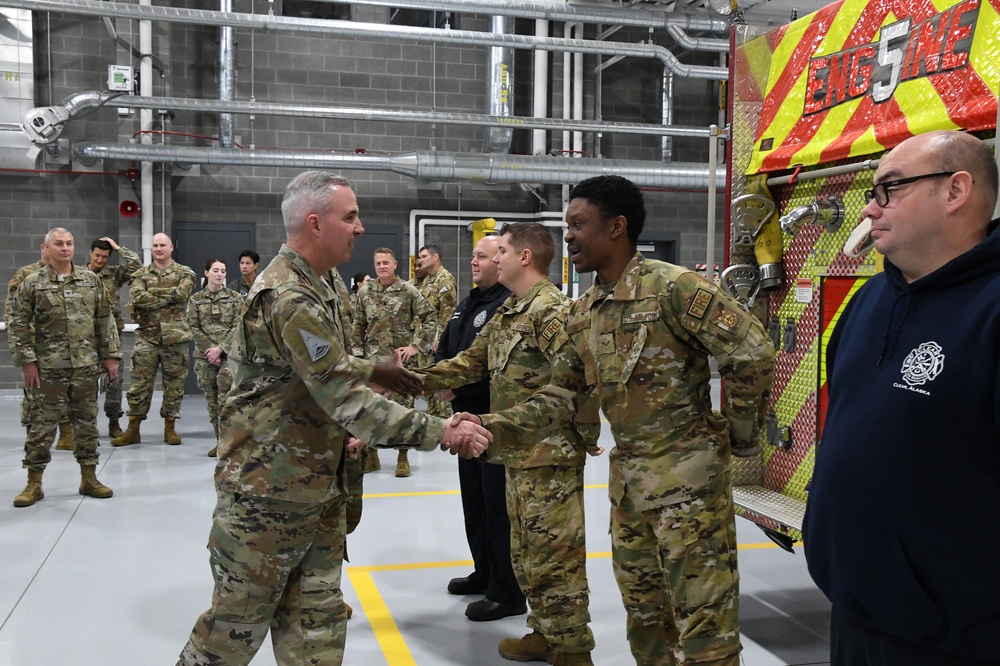 Lt. Gen. Stephen N. Whiting, Space Operations Command Commander visits Clear Space Force Station Airmen and Guardians