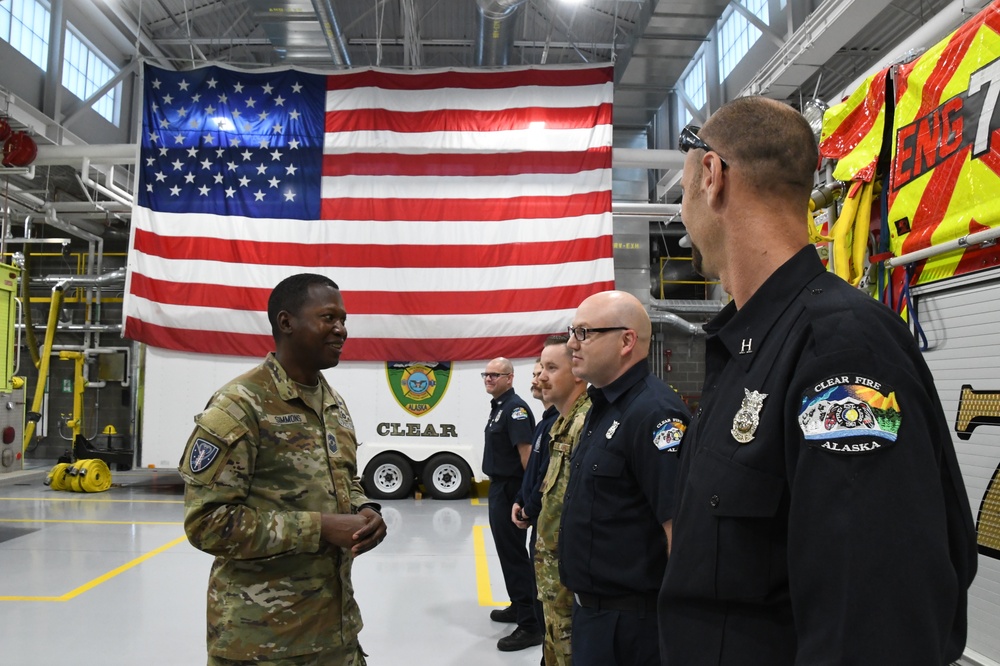 Lt. Gen. Stephen N. Whiting, Space Operations Command Commander visits Clear Space Force Station Airmen and Guardians