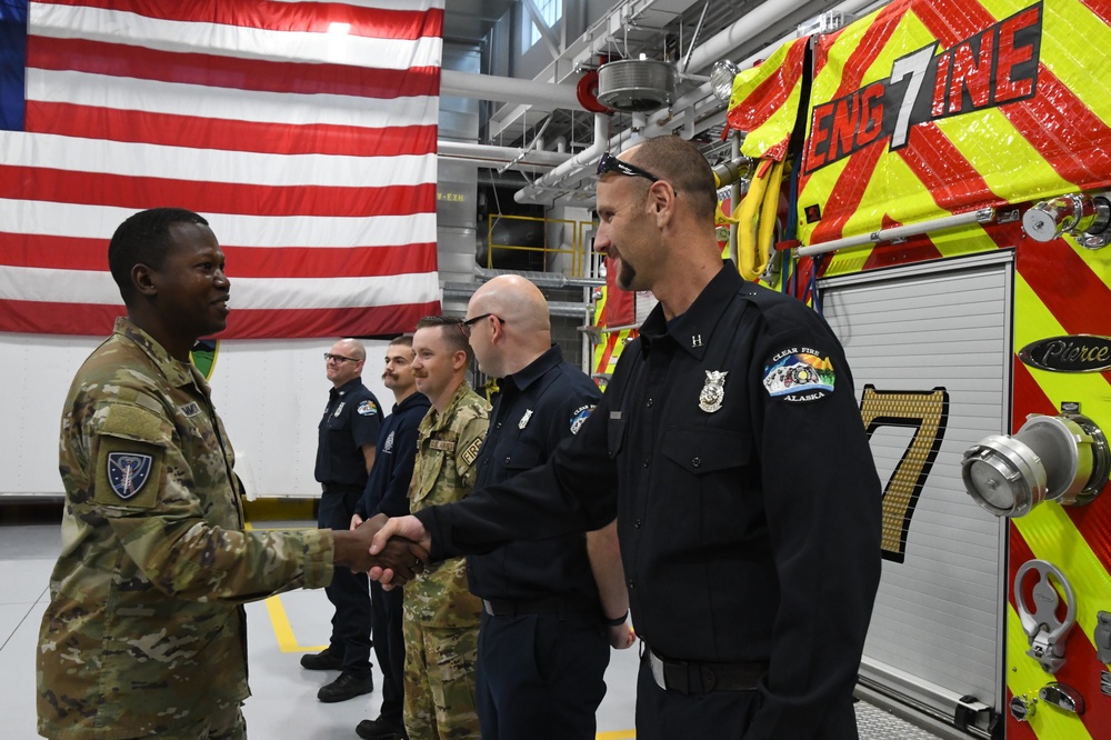 Lt. Gen. Stephen N. Whiting, Space Operations Command Commander visits Clear Space Force Station Airmen and Guardians