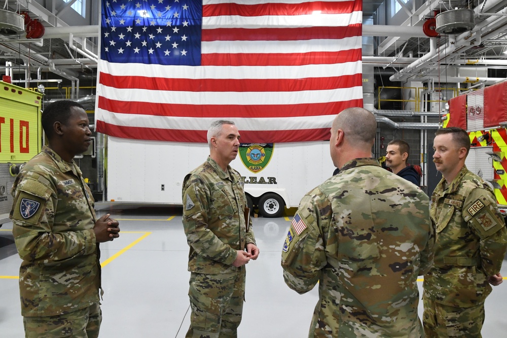 Lt. Gen. Stephen N. Whiting, Space Operations Command Commander visits Clear Space Force Station Airmen and Guardians