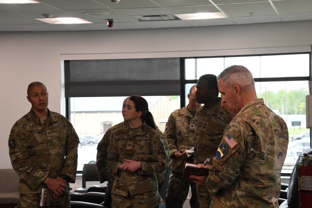 Lt. Gen. Stephen N. Whiting, Space Operations Command Commander visits Clear Space Force Station Airmen and Guardians