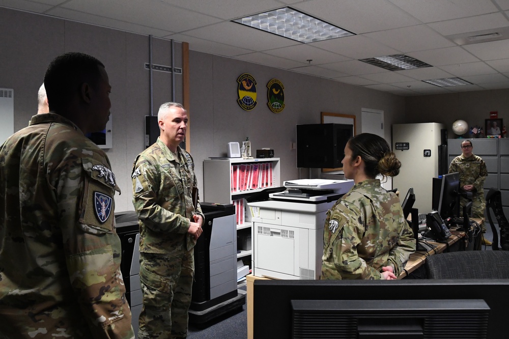 Lt. Gen. Stephen N. Whiting, Space Operations Command Commander visits Clear Space Force Station Airmen and Guardians