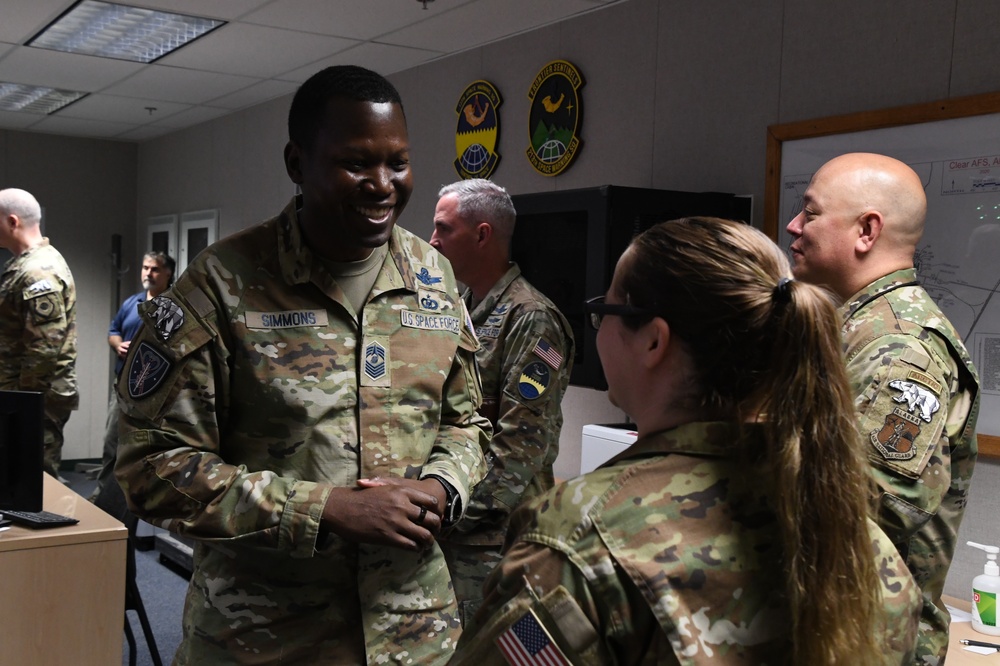 Lt. Gen. Stephen N. Whiting, Space Operations Command Commander visits Clear Space Force Station Airmen and Guardians