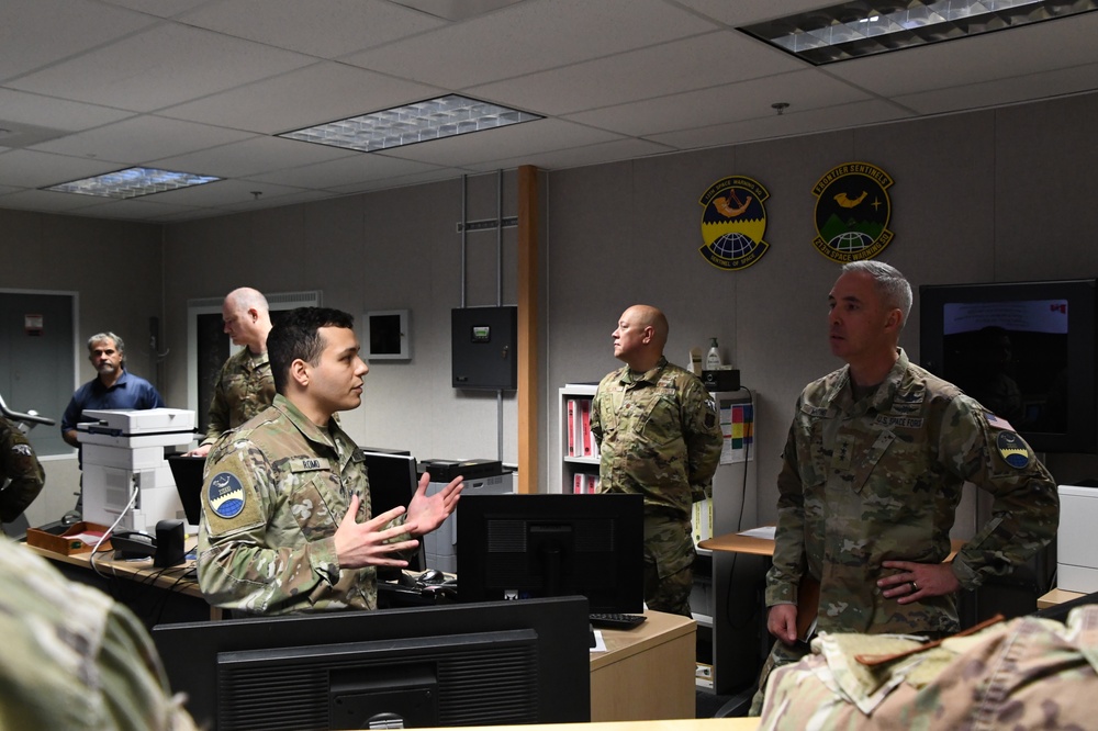 Lt. Gen. Stephen N. Whiting, Space Operations Command Commander visits Clear Space Force Station Airmen and Guardians